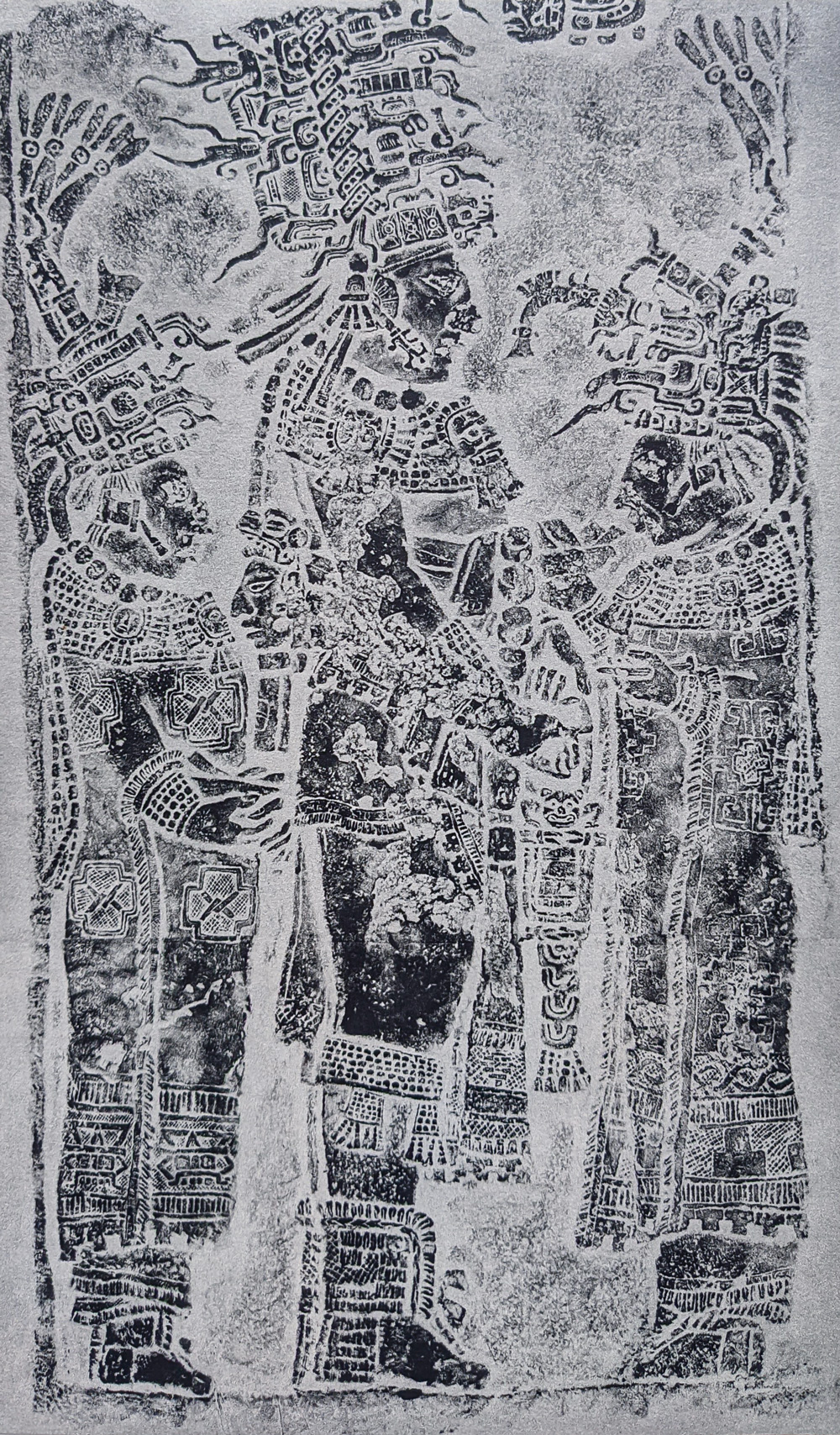 Prince and Lady-in-waiting. Stela 2-Bonampak