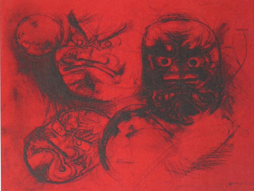 鬼剣舞（赤地）